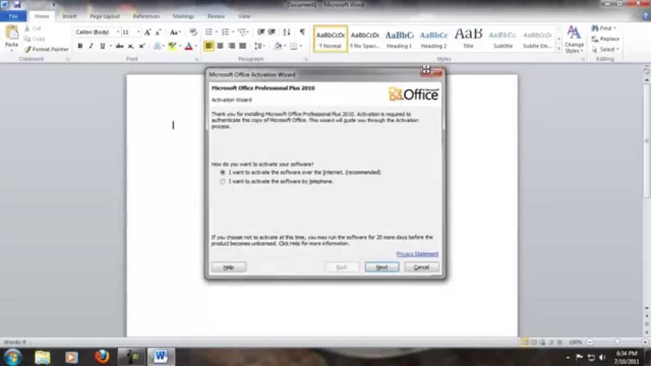 Microsoft office 2010 activator free
